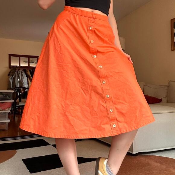 1970s orange midi skirt - Picture 8 of 8